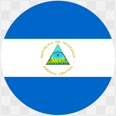 Nicaragua Round Flag