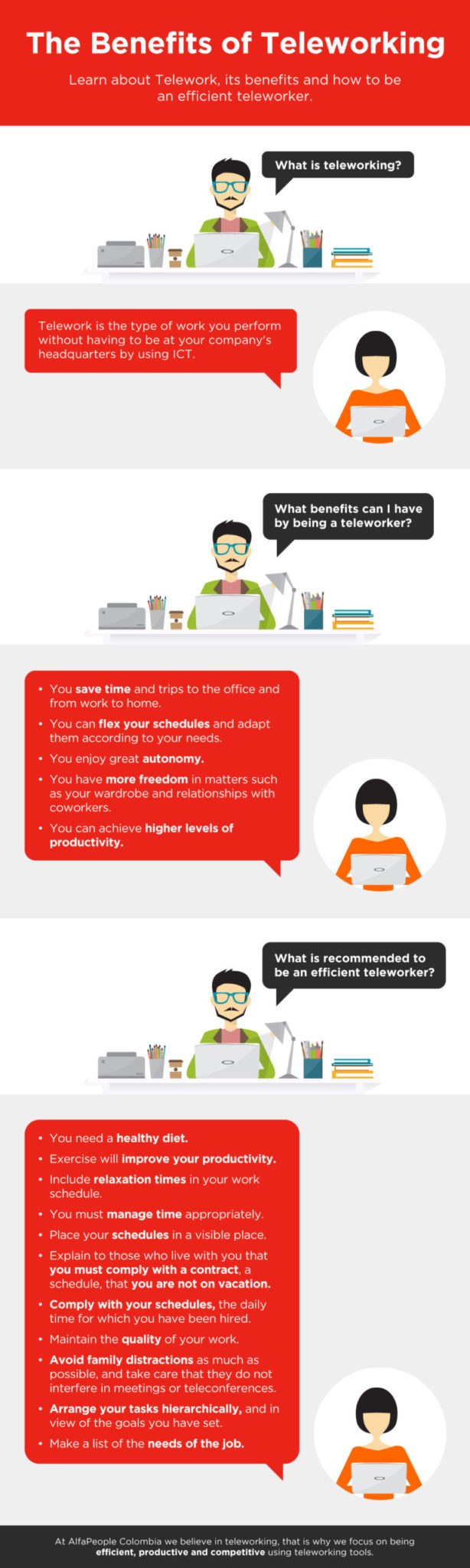 Infographic: The benefits of teleworking