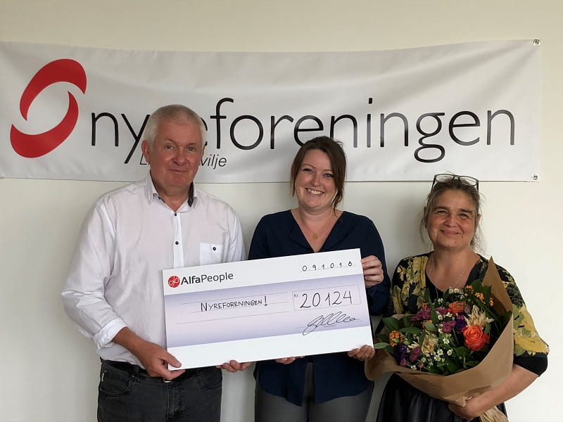 AlfaPeople Collected 20,000 DKK for the Danish Kidney Association