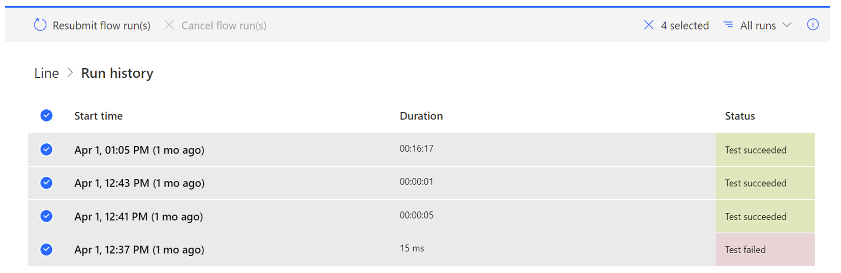 Fig 9: Re-submit multiple failed runs at once